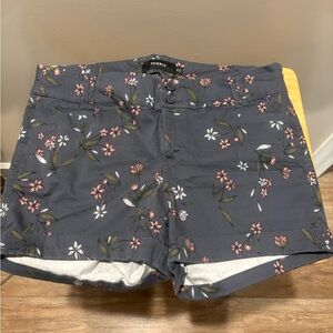 Torrid High Waist Floral Shorts - Black and Pink